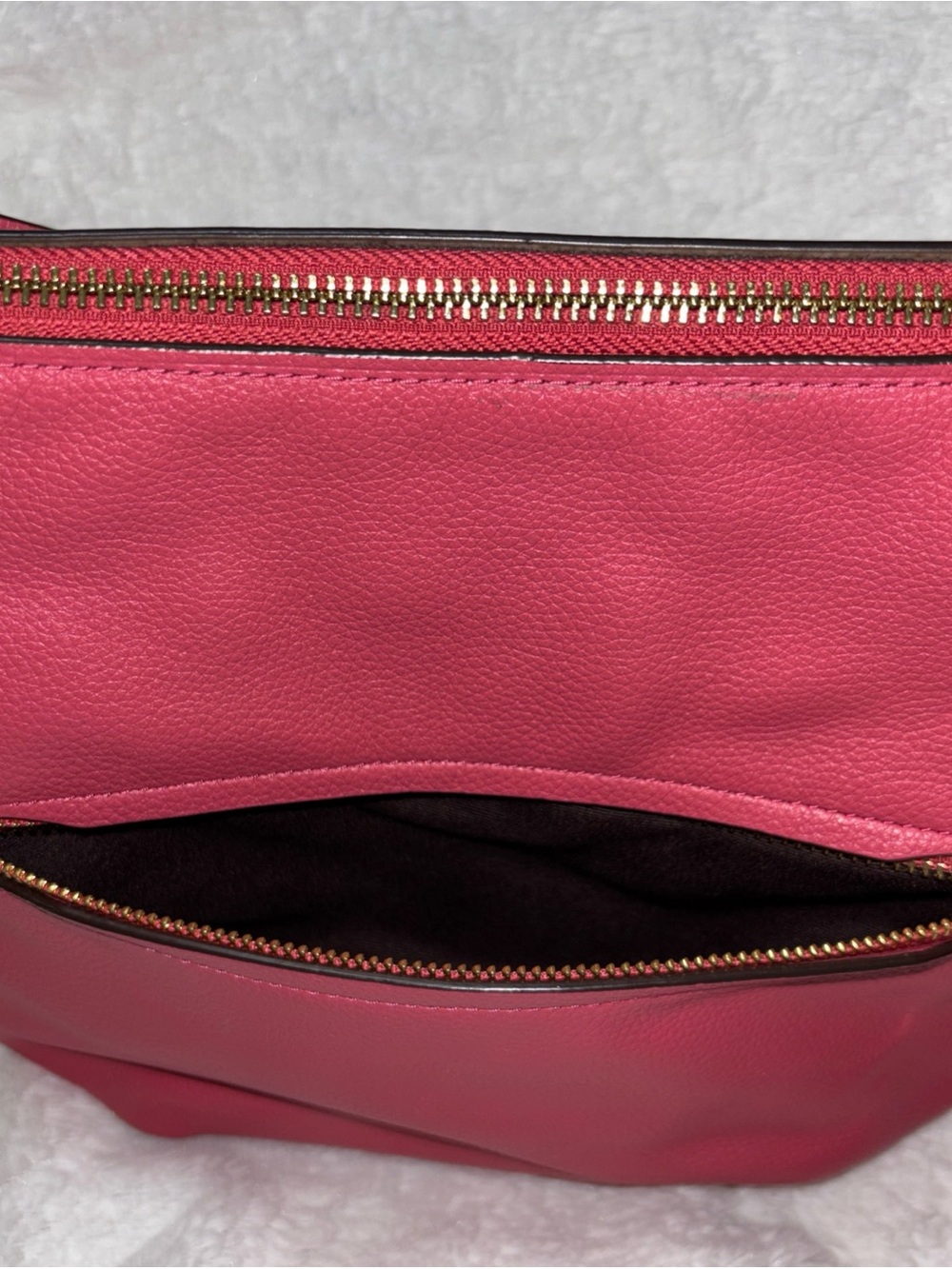 Coach Rose Pink Pebbled Leather Shoulder Bag with Wallet - Picture 10 of 16